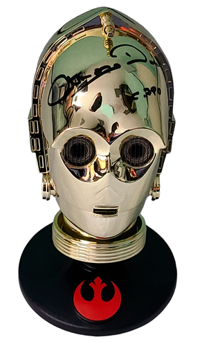 Anthony Daniels Signed Star Wars See-Threepio C-3PO Mini Helmet Official Pix