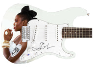 India Arie Autographed Signed 1/1 Custom Graphics Photo Guitar