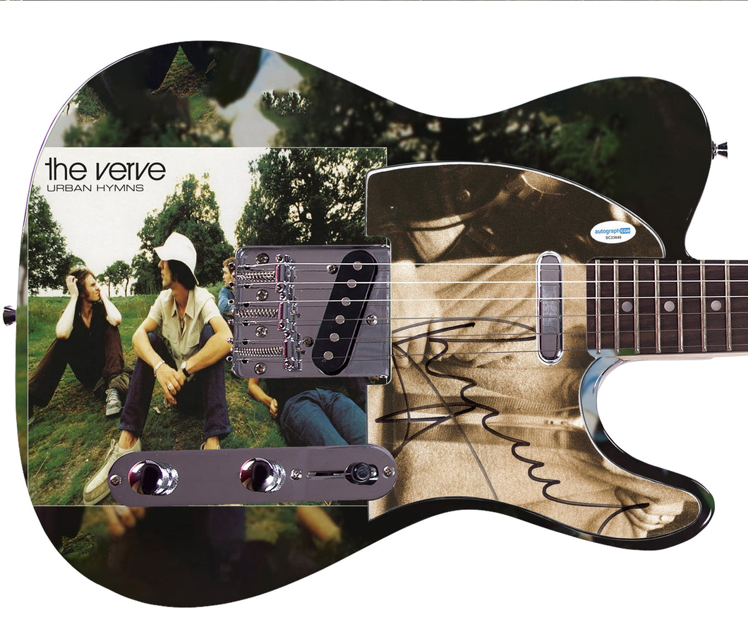 The Verve Richard Ashcroft Autographed Custom Graphics Guitar