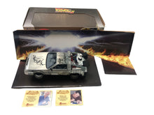 Load image into Gallery viewer, Michael J. Fox Christopher Lloyd Autographed Deloreon Back To The Future Car
