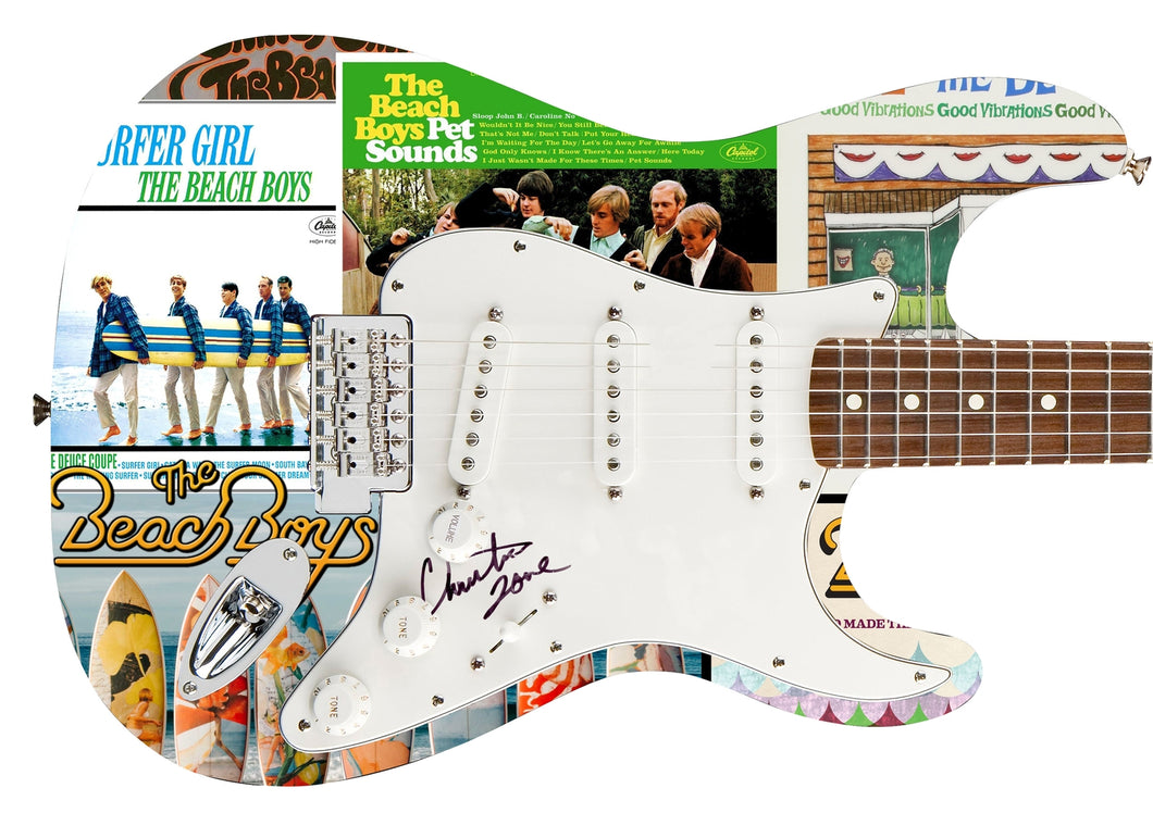 The Beach Boys Christian Love Autographed Custom Graphics Photo Guitar