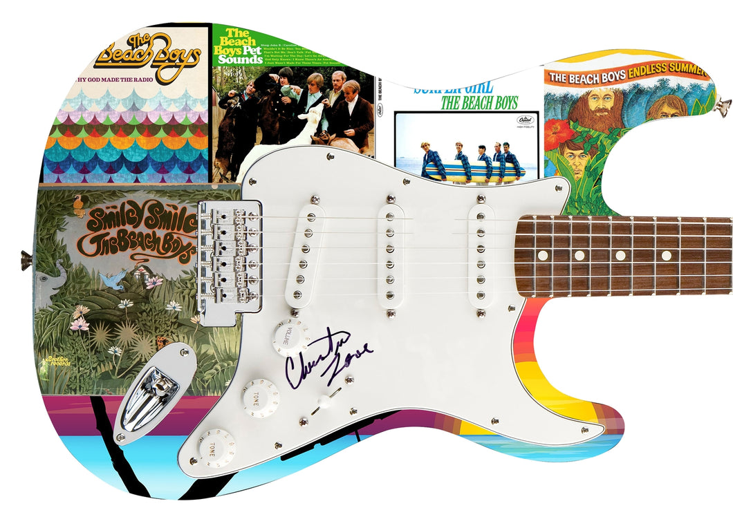 The Beach Boys Christian Love Autographed Custom Graphics Photo Guitar