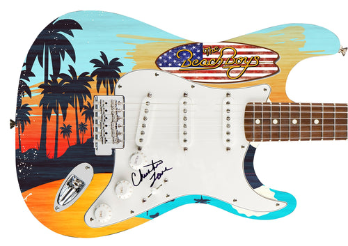 The Beach Boys Christian Love Autographed Custom Graphics Photo Guitar