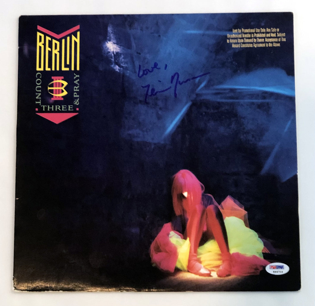 Berlin Terri Nunn Autographed Count Three & Pray Promotional Vinyl LP Album