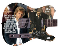Jon Bon Jovi Autographed Livin On A Prayer Graphics Guitar