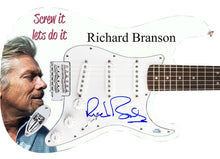 Load image into Gallery viewer, Richard Branson Autographed Signed 1/1 Custom Graphics Photo Guitar
