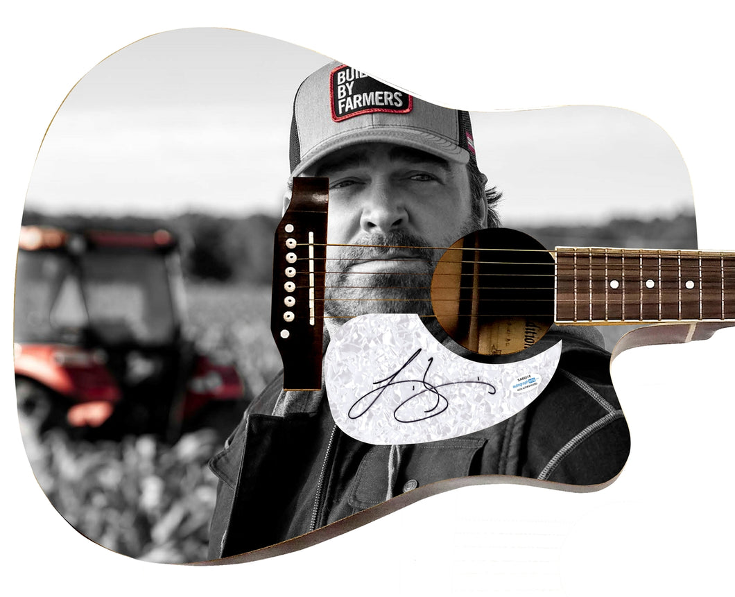 Lee Brice Autographed Custom Graphics 1/1 Acoustic Guitar