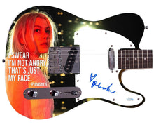 Load image into Gallery viewer, Phoebe Bridgers Autographed That’s Just My Face Gaphics Guitar
