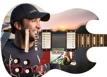 Load image into Gallery viewer, Luke Bryan Autographed &quot;Sunset Serenade” Custom Graphics Guitar
