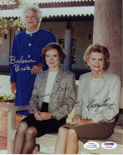 First Ladies Autograph Signed 8x10 Photo Bush Carter Ford