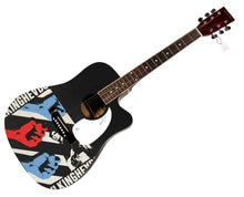 Load image into Gallery viewer, David Byrne of The Talking Heads Signed Custom Graphics 1/1 Guitar ACOA
