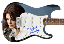 Load image into Gallery viewer, Rosanne Cash To Michael Autographed Signed 1/1 Custom Graphics Photo Guitar
