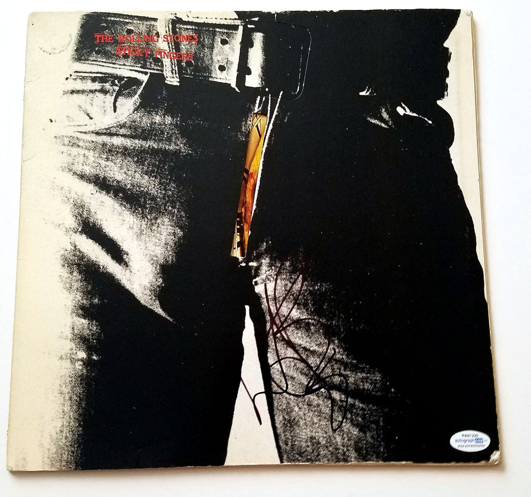 Rolling Stones Charlie Watts Signed Sticky Fingers LP Album