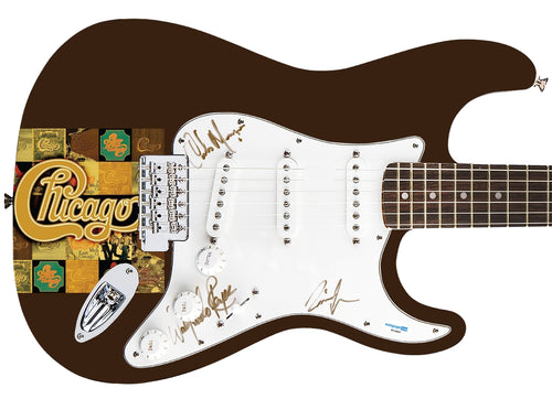 Chicago Band Autographed Signed 1/1 Custom Graphics Guitar