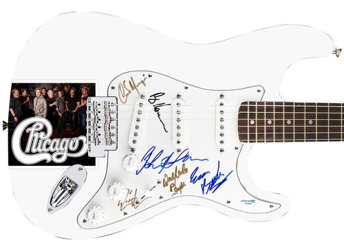 Chicago Band Autographed Signed 1/1 Custom Graphics Guitar