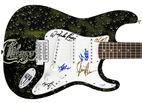 Chicago Band Autographed Signed 1/1 Custom Graphics Guitar