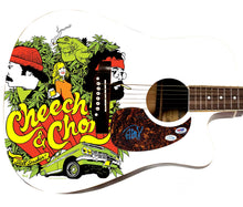 Load image into Gallery viewer, Cheech and Chong Tommy Autographed 1/1 Custom Graphics Photo Guitar
