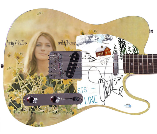 Judy Collins Autographed Wildflowers Album Cd Custom Graphics Guitar