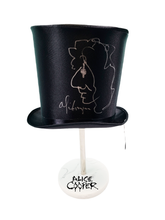 Load image into Gallery viewer, Alice Cooper Signed Tophat Full Sketch &amp; Display Stand Exact Video Proof
