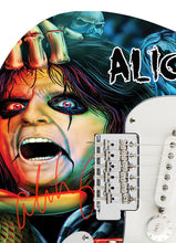 Load image into Gallery viewer, Alice Cooper Autographed Skull Snakes Photo Graphics Strat Guitar ACOA
