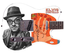 Load image into Gallery viewer, Elvis Costello Autographed Custom Graphics Photo Guitar
