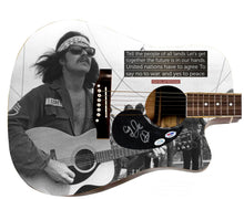 Load image into Gallery viewer, Country Joe McDonald Autographed 1:1 Signature Edition Graphics Photo Guitar

