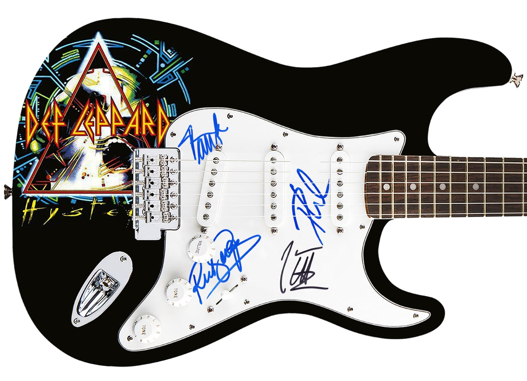 Def Leppard Autographed Signed Hysteria LP CD Custom Graphics Guitar