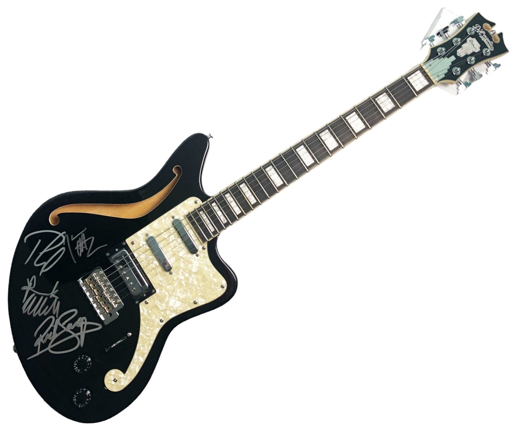 Def Leppard Autographed D’Angelico Premier Bedford Semi-Hallow Electric Guitar