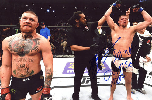 Nate Diaz Autographed I’m Not Surprised Mfers Conor McGregor 12x10 Photo