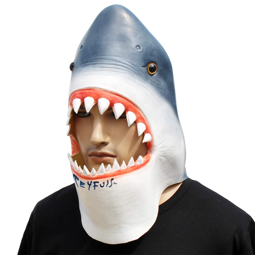 Richard Dreyfuss Autographed JAWS Shark Mask w Remarkably Unique Signature!