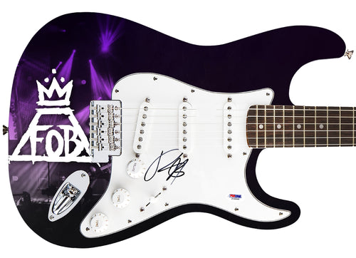 Fall Out Boy Patrick Stump Autographed Signed 1/1 Custom Graphics Guitar