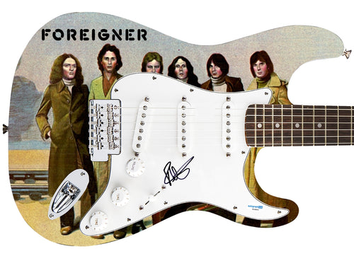 Foreigner Bruce Watson Autographed Signed 1/1 Custom Graphics Guitar