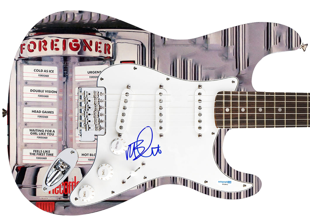 Foreigner Michael Bluestein Autographed Signed 1/1 Custom Graphics Guitar