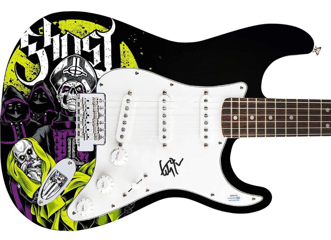 Ghost Tobias Forge Autographed Signed 1/1 Custom Graphics Photo Guitar