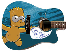 Load image into Gallery viewer, Matt Groening w Bart Sketch Signed 1:1 The Simpsons Graphics Photo Guitar
