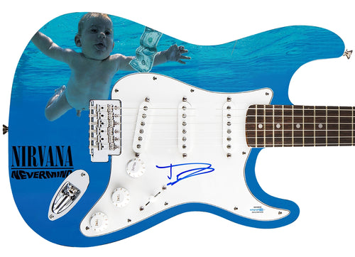 Dave Grohl Autographed Guitar - Nirvana Nevermind Graphics -COA & ACOA Certified