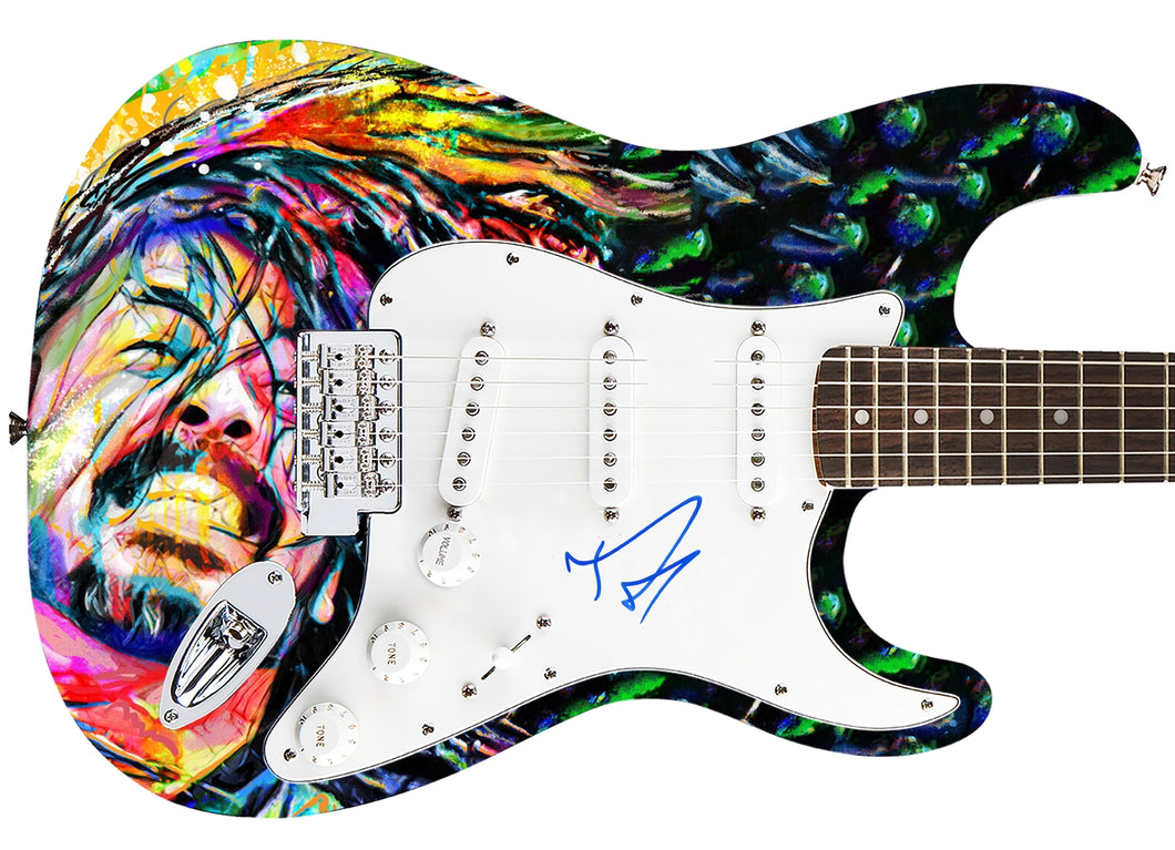 Dave Grohl Autographed Signature Edition Guitar - COA - Vibrant Custom Graphics