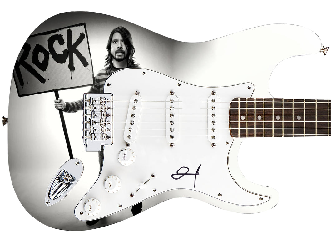 Dave Grohl Autographed Guitar - COA - Rock Legacy Tribute Graphics