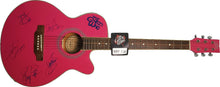 Load image into Gallery viewer, The Guess Who Autographed JBP Pink Acoustic Guitar w Backstage Pass
