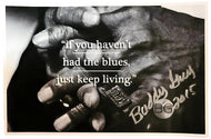 Buddy Guy Autographed Keep Living Litho Poster