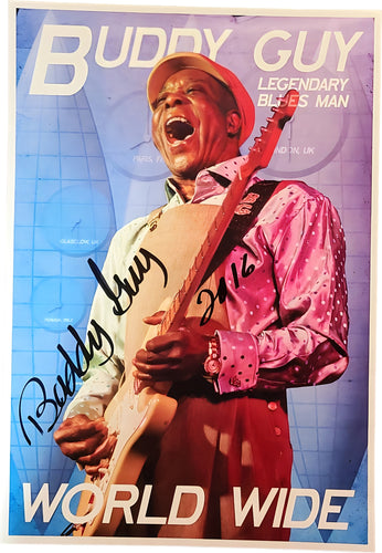 Buddy Guy Autographed London Italy Paris UK Legendary Blues Man Litho Poster