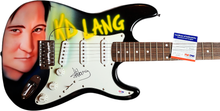 Load image into Gallery viewer, K.D. Lang Autographed Signed Hand Airbrushed Painting Guitar
