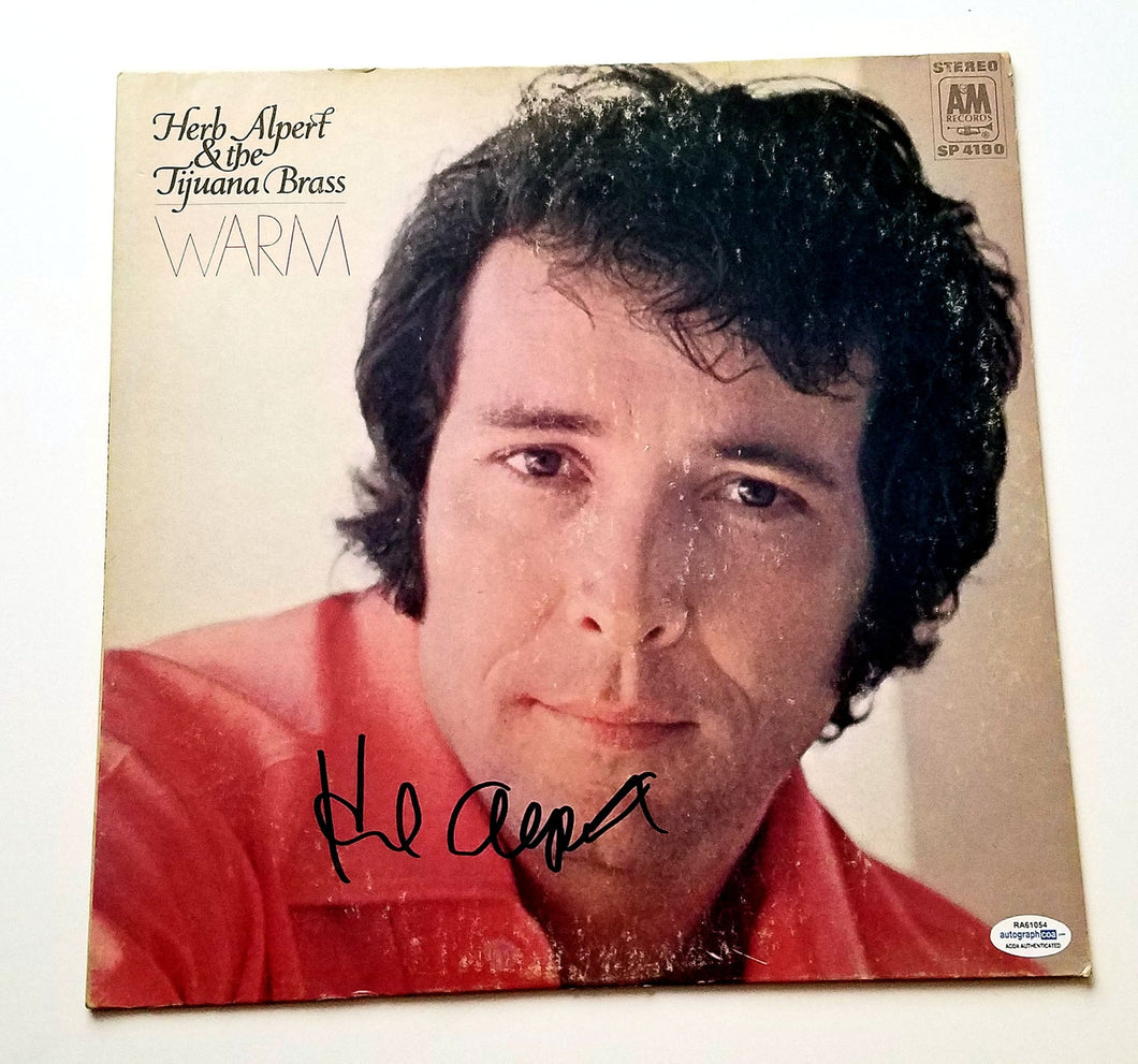 Herb Alpert Autographed Signed Warm Album Cover