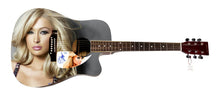 Load image into Gallery viewer, Paris Hilton Autographed Custom Graphics Photo Guitar ACOA
