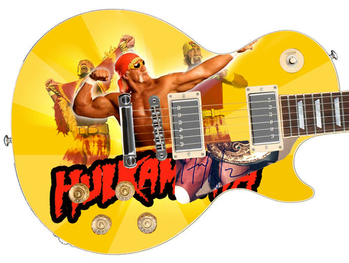 Hulk Hogan WWE WWF Autographed 1/1 Custom Graphics Guitar