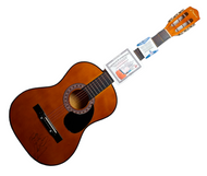 Hunter Hayes Autographed Signed Crescent Acoustic Guitar BAS Beckett