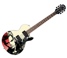 Load image into Gallery viewer, Billy Idol Autographed Epiphone 1/1 Custom Graphics Guitar ACOA
