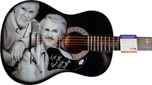 Load image into Gallery viewer, Smothers Brothers Dick Tom Autographed Airbrushed  Guitar UACC AFTAL

