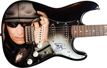 Load image into Gallery viewer, Joe Satriani Signed Fender Hand Airbrushed Painting Guitar UACC AFTAL RACC
