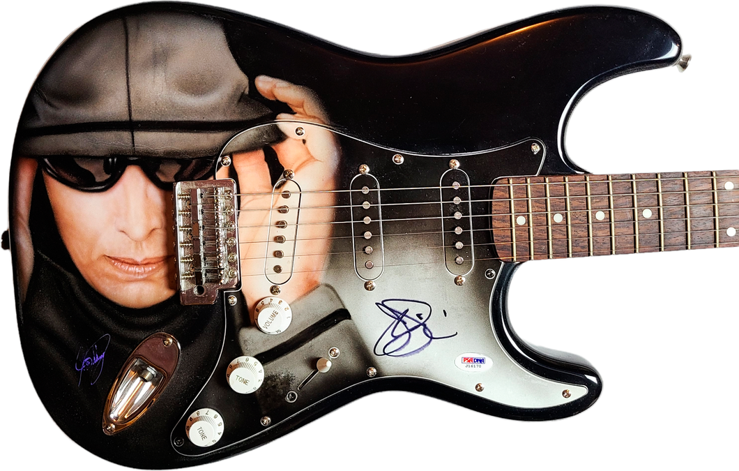 Joe Satriani Signed Fender Hand Airbrushed Painting Guitar UACC AFTAL RACC